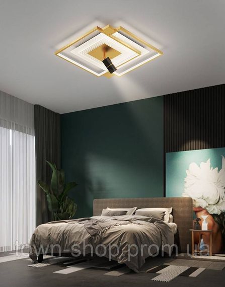 Люстра потолочная LED с пультом 310-500*500-k Золото 15х50х50 см.