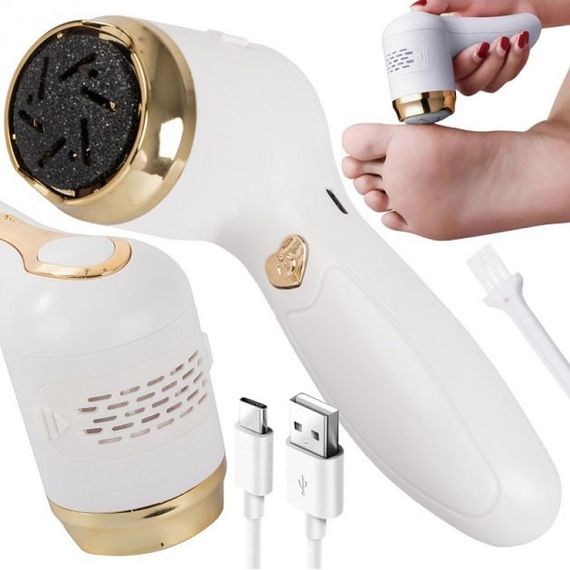 Пемза аккумуляторная для удаления грубой кожи стоп Foot Grinder Y2023 для пяток с usb-кабелем BI-77