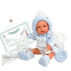 Испанская Кукла Реборн Винил Силиконовый Новорожденный Пупс Мальчик 3D Роспись 45 см Nines d'Onil Reborn 45 см