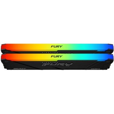 Модуль памяти для компьютера DDR4 32GB (2x16GB) 3200 MHz Beast RGB Black Kingston Fury (ex.HyperX) (KF432C16BB12AK2/32WP) | Зображення 5