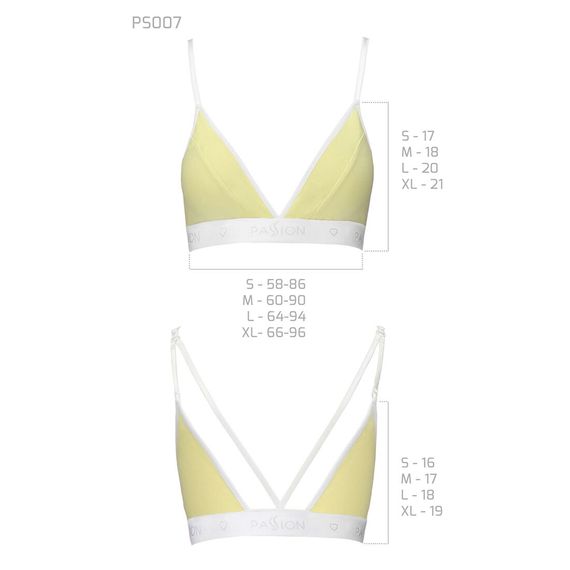 Спортивний топ з подвійними бретелями Passion PS007 TOP yellow, M | Зображення 4