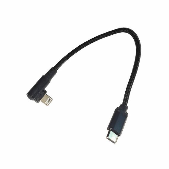 Кабель кутовий Cablexpert CC-USB2-CMLML-0.2M, USB 2.0 USB-C тато/Lightning, 0.2 м. | Зображення 1