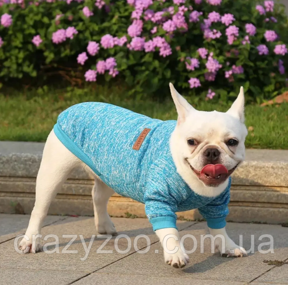 Кофта для собак та котів EcoToys Lake Blue M ряба блакитна A: 30 см B: 37 см C: 24 см 7088 | Зображення 2