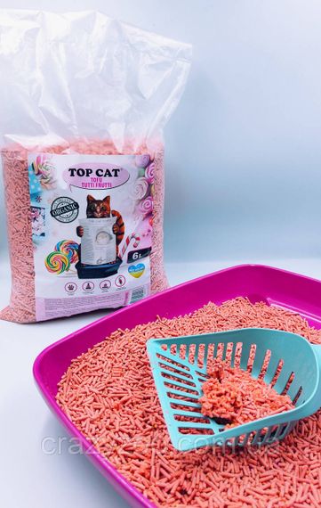 Наповнювач для котячого туалету Top Cat Tofu соєвий тофу з ароматом тутті фрутті 6 л TCT 80576 | Зображення 1