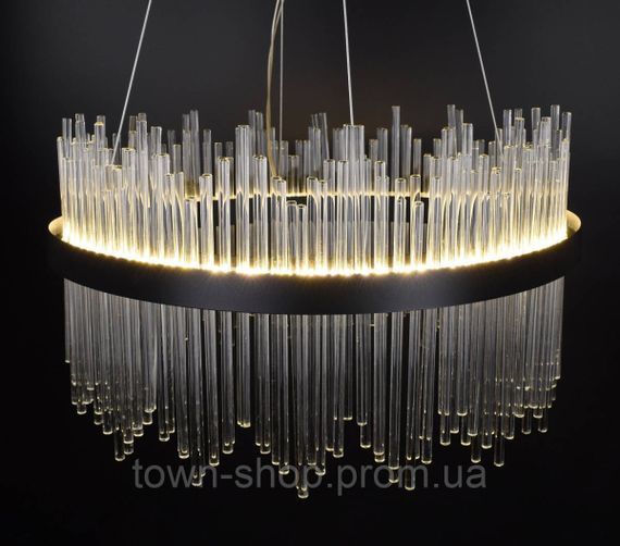 Люстра потолочная LED J881-600-bk Черный 50-180х60х60 см. | Зображення 8