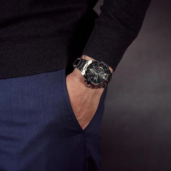 Годинники наручні чоловічі класичні японські оригінальні Casio Edifice EFR-566DB-1AVUEF (модуль 5579) | Зображення 5