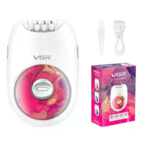 Эпилятор VGR V-706 • Аккумуляторный женский пинцетный эпилятор VGR V-706 с USB зарядкой для удаления волос дома | Зображення 2