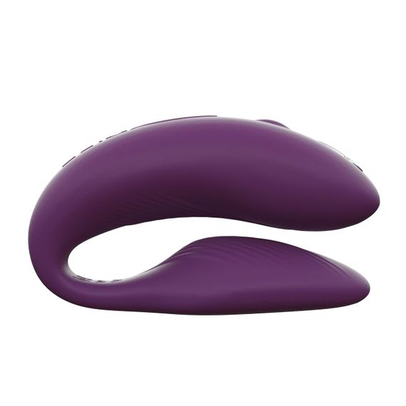 Смарт-вібратор для пар We-Vibe Chorus Purple, сенсорне керування вібраціями стисненням пульта | Зображення 2