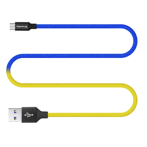 Кабель USB MicroUSB ColorWay CW-CBUM052-BLY 2,4A 1м синій/жовтий | Зображення 3