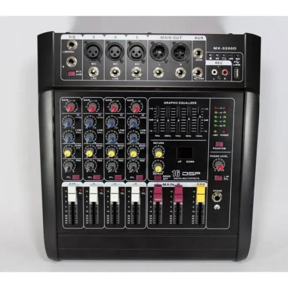 4-х канальний Bluetooth аудіо мікшер з USB Mixer BT 5300D/5200D 4ch | Зображення 2