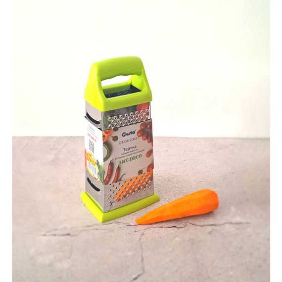 Тертка GT-GR-2003-3 ART-DECO чотиристороння з опорою з округлою ручкою Soft Touch 20 см GUSTO | Зображення 2