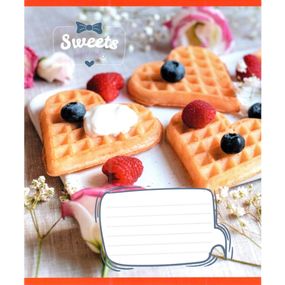 Тетрадь ученическая "Сладкие сердца" 012-500325K-1 в клетку, 12 листов (959050)