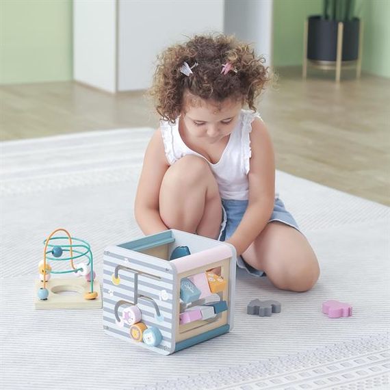 Бізікуб дерев'яний Viga Toys PolarB 5 в 1 (44030) | Зображення 1