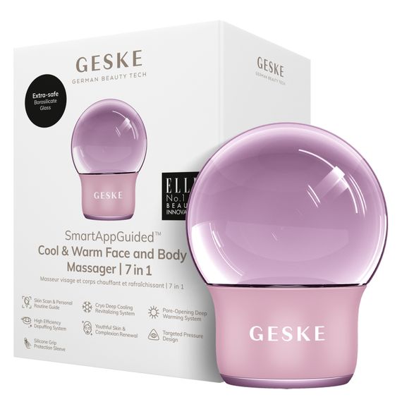 Массажер для лица и тела GESKE Cool&Warm Face and Body Massager 7в1 starlight, Розовый