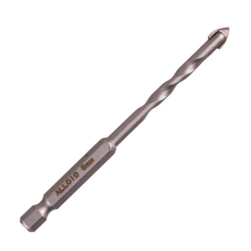Свердло по склу та кераміці 6мм, хвостовик HEX 1/4" Alloid, L= 105mm | Зображення 3