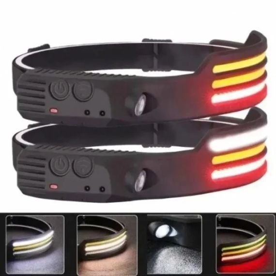 Налобный фонарь COBA CB-689-3 аккумуляторный с датчиком движения и красным светом | Зображення 3