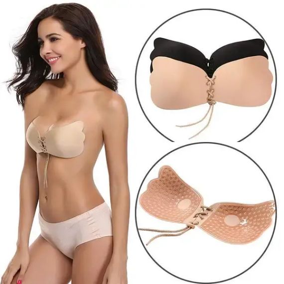 Бюстгальтер-невидимка Fly Bra ліфчик без бретелів на шнурівці | Зображення 4