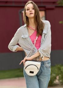 Сумка жіноча Sambag Sofi біла 20 х 18 х 5 см (88193008)