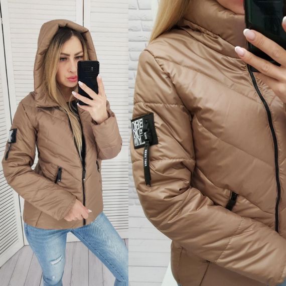 Жіноча демісезонна куртка, арт. 1008, кава