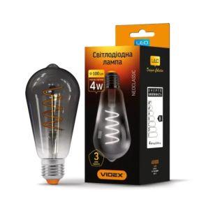 Філаментна світлодіодна лампа LED Videx 4W E27 2100K VL-ST64FG-04272