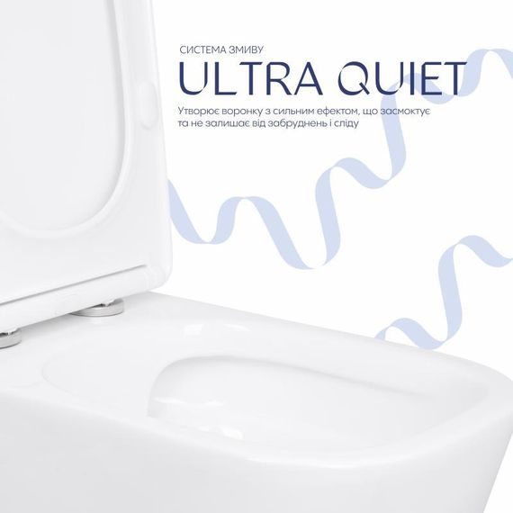 Унітаз підлоговий Qtap Stork Ultra Quiet 630×350×805 мм із сидінням Soft-close, White QTSTO27W49260 | Зображення 4