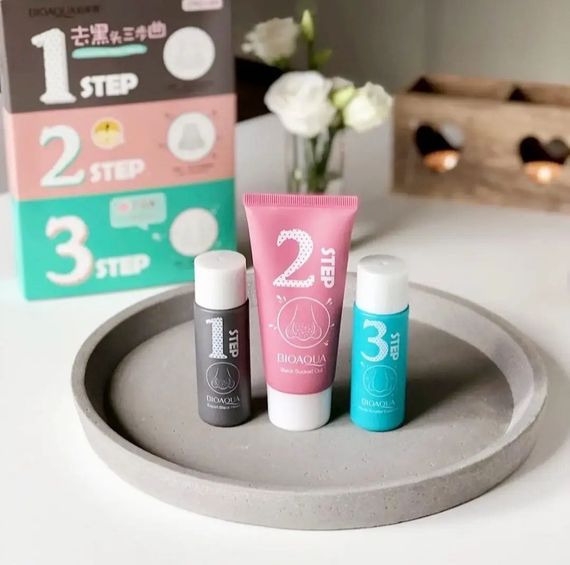 Набір для видалення чорних цяток BIOAQUA 3 Step Green 3 в 1