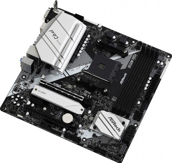 ASRock B550M Pro4 (AM4/B550, 4*DDR4, 2xPCIex16, DP/HDMI/VGA, 6xSATA, 3xM.2, GLan, 7.1ch, mATX) | Зображення 2