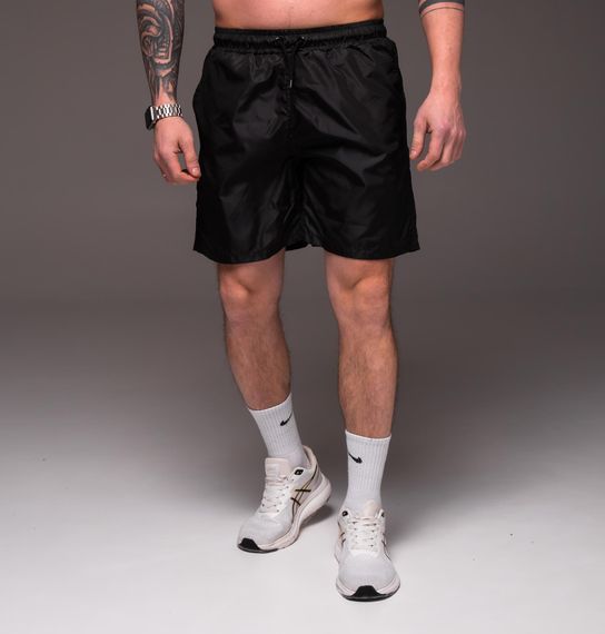 Мужские легкие шорты из плащевки внутри с сеткой RA2040, цвет черный, размер M