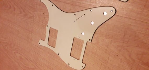 Пикгард бекплейт для электогитары HH Fender Stratocaster ST China бежевый на АМЕРИКУ | Зображення 6