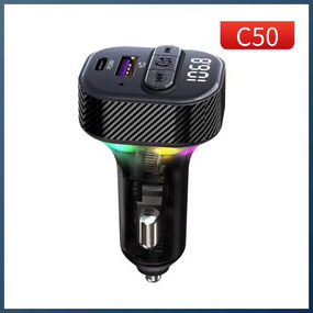 FM-трансмітер для автомобіля Bluetooth 5.3 зі швидким зарядним пристроєм PD30W Type-C і підтримкою бездротової музики