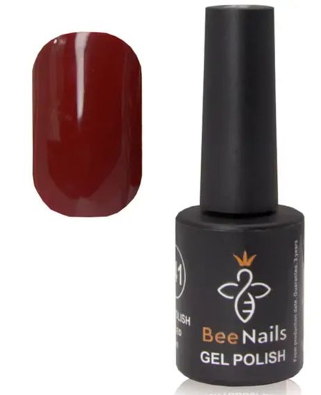 Гель-лак для ногтей Bee Nails 119 (сангиновый) 8мл | Зображення 1