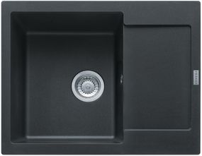 Мийка кухонна Franke Maris, фраграніт, прямокутник, з крилом, 620х500х200мм, чаша - 1, накладна, MRG 611-62, онікс (114.0381.006)