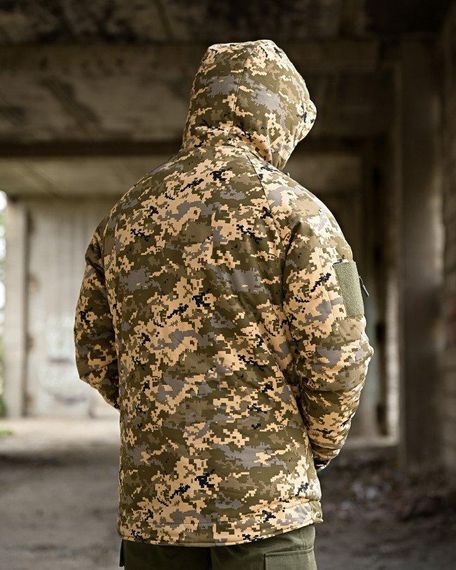 Тактическая куртка софтшелл пиксель зимняя с утеплителем омнихит военная куртка для ВСУ демисезонная | Зображення 5