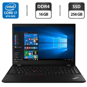 Ультрабук Б-клас Lenovo ThinkPad T590 / 15.6" (1920x1080) IPS / Intel Core i7-8550U (4 (8) ядра по 1.8 - 4.0 GHz) / 16 GB DDR4 / 256 GB SSD / Intel UHD Graphics 620 / WebCam б/в