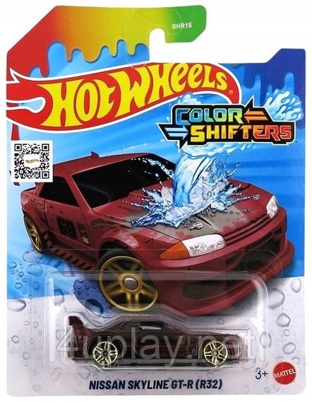 Hot Wheels Color Shifters Nissan Skyline GT-R (R32) Машинка Хот Вілс Ніссан Скайлайн, що змінює колір