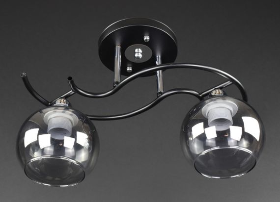 Люстра стельова на 2 лампочки 27413 Чорний 25х15х40 см.