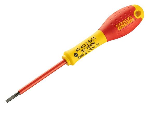 Викрутка Stanley FatMax, шліцьова, SL 3.5х75мм, 1000 В (0-65-411) | Зображення 1