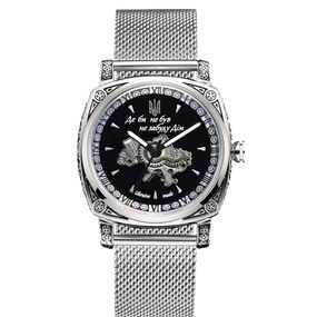 Чоловічий годинник Awarder 021-3D Де би не був Silver-Black Mesh