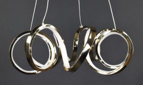 Люстра світлодіодна підвісна LED світильник для квартири на стелю лед 27499 Золото 35-180х75х75 см.