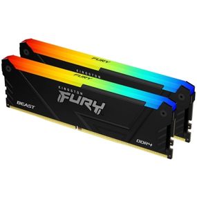 Модуль памяти для компьютера DDR4 32GB (2x16GB) 3200 MHz Beast RGB Black Kingston Fury (ex.HyperX) (KF432C16BB12AK2/32WP)