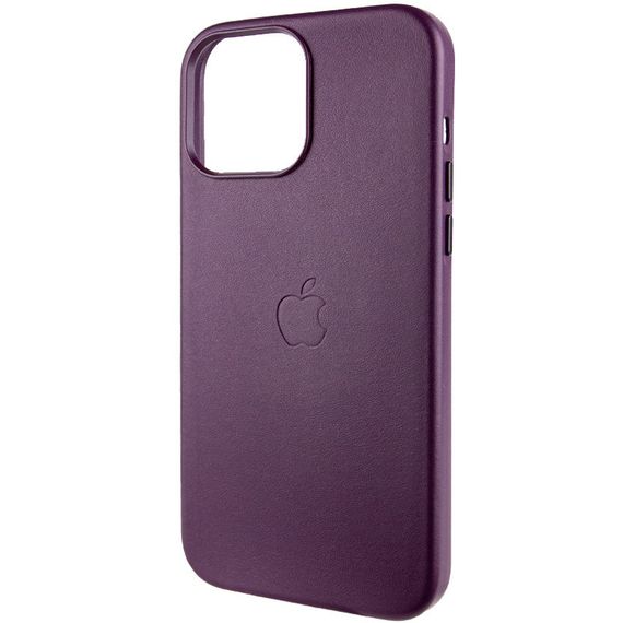 Шкіряний чохол Leather Case (AA Plus) with MagSafe для Apple iPhone 13 Pro (6.1") Штучна шкіра, Dark Cherry | Зображення 2