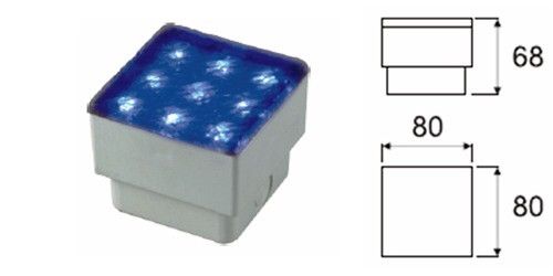 Світильник тротуарний вбудований LED 1W IP67 LITEWELL (Q02/3) Brille 103006