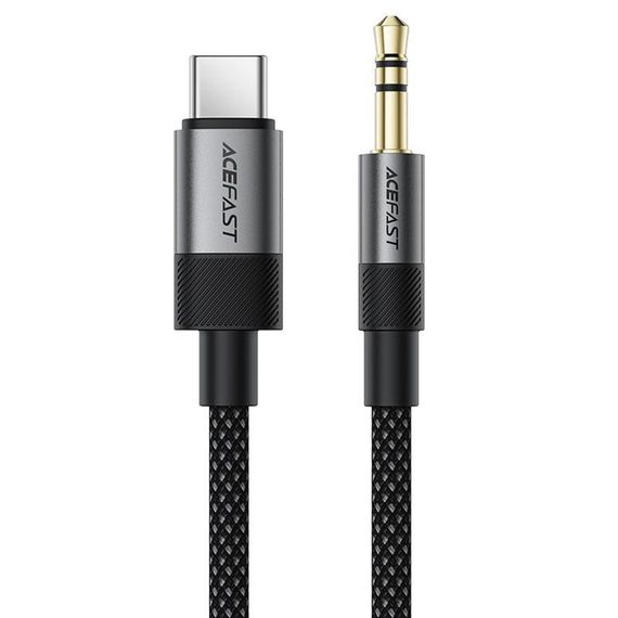 Аудіо кабель Aux Acefast J11 (Type-C to AUX 3.5mm plug) (1m) Black
