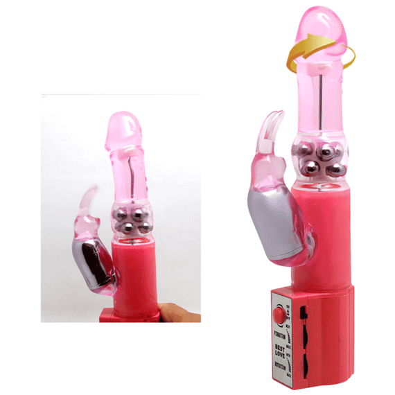 Вібратор із стимулятором клітора та ротацією BAILE - Chrisina PINK Vibration Rotation, BW-004107SY Sex Aura | Зображення 2