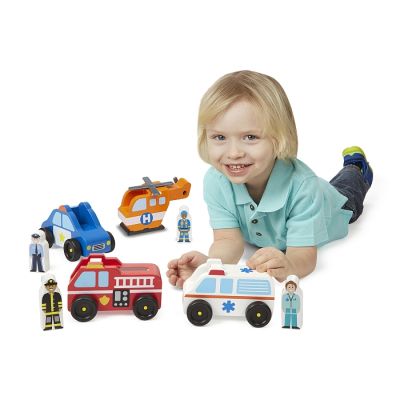 Ігровий набір Melissa&amp;Doug Дерев&apos;яний аварійний набір Транспорт (MD19285) | Зображення 5