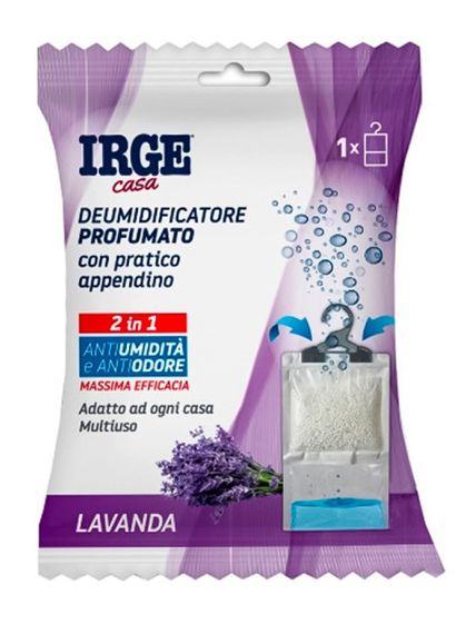 Поглотитель запаха и влаги с подвеской с ароматом лаванды Irge 500мл