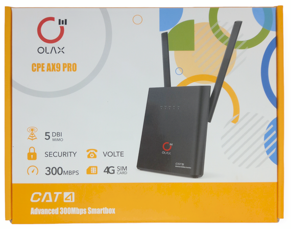 4G роутер Olax Олакс AX9 PRO Wi-Fi модем під сім карту дві антени + подарунок сім-карта Lifecell | Зображення 8