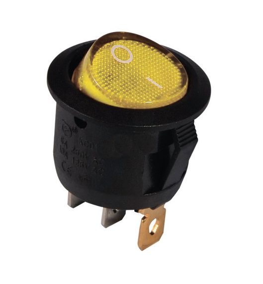Переключатель KCD1-5-102 Y/B 1 клавиша желтая круглая Ny95500713