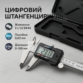 Штангенциркуль 150мм Digital Caliper 0-150 мм, Електронний штангенциркуль з LCD мікрометр у кейсі ZP-41