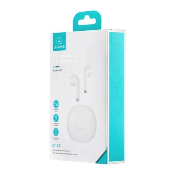 Бездротові навушники Usams US-YO17 TWS Earbuds --Rhymbo Series BT5.3 Beige | Зображення 3